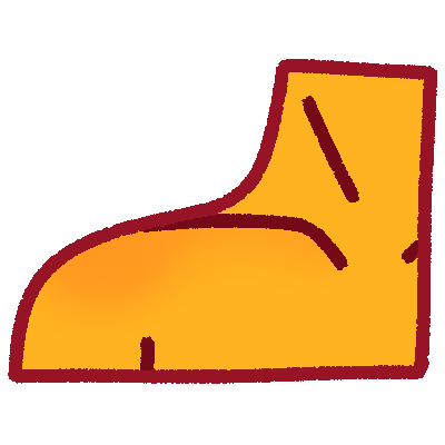 a stylized drawing of a yellow shoulder. 